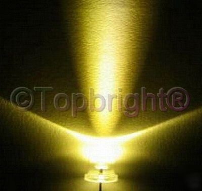 200 pc mega bright warm white led 5MM 20,000 mcd f/r