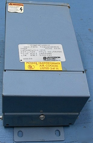 500 va jefferson dry transformer 240/480-120/240 1PHASE