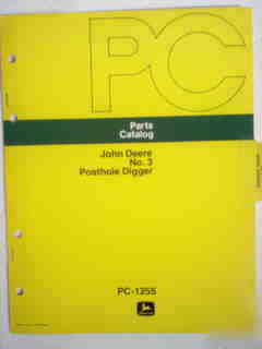 John deere no. 3 posthole digger parts catalog-nice 