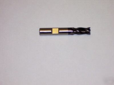 New - M42 tialn coated cobalt roughing end mill 4 fl 1/4