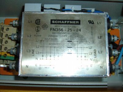 Schaffner FN356-25-24 3-phase power line filter 440/250