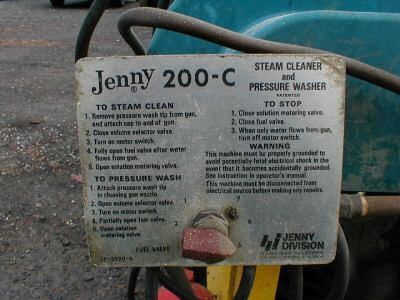 Steam jenny 200-c steam cleaner pressure washer