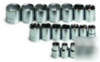 19PC 3/8IN. dr. metric std 6 pt socket set -s k tools