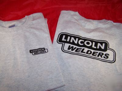 New lincoln electric welders brand xl grey tee-shirt