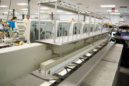 Used 6-head brother embroidery machine. great value 