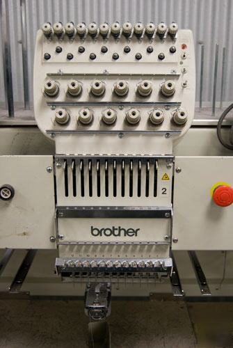 Used 6-head brother embroidery machine. great value 