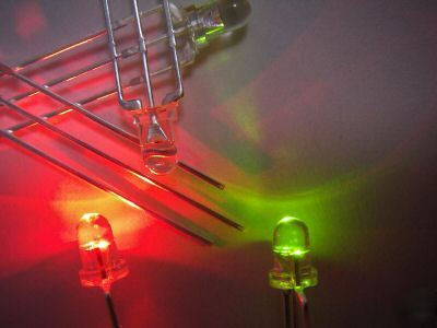 1000, 3MM dual bi-color red/green bright 3-pin led,RG3L