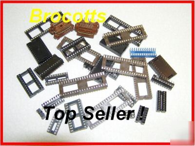 Components -ic dil sockets - ic dil holders - 30 pack