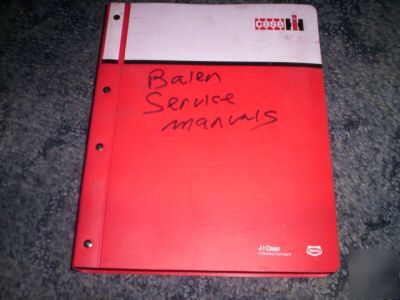 1989 case ih 8460 round baler service manuals w/binder