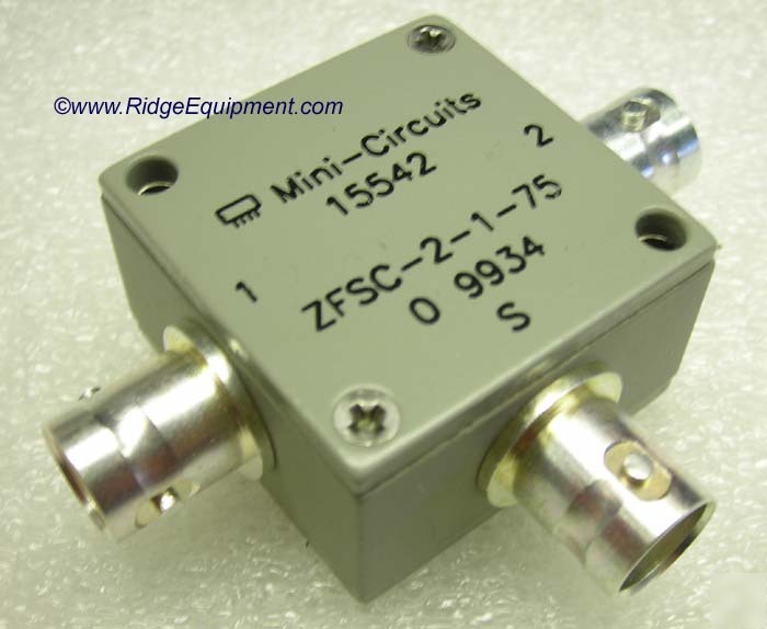 Mini-circuits zfsc-2-1-75 power splitter 75 ohm 300 mhz