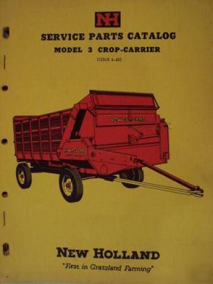 New holland 3 forage wagon parts manual - original