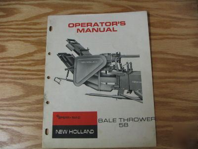 New holland bale thrower 58 operators manual
