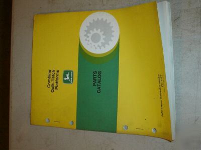 John deere quik-tatch combine platform parts manual