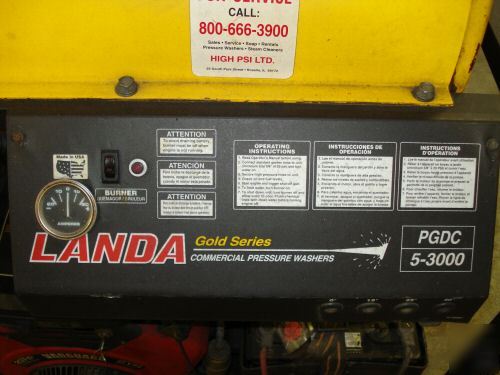 Landa hot cold 3000 psi hot water pressure washer power