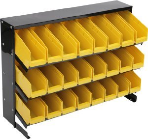 24 bin small parts organizer storage system shelf unit