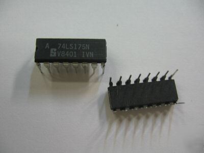 47PCS p/n 74LS175N ; ic quad d-type flip-flop 16-dip