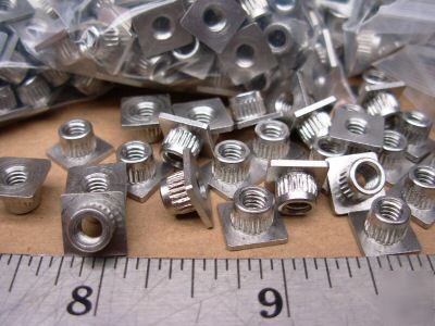 8-32 threaded inserts stainless knurled press / mold in
