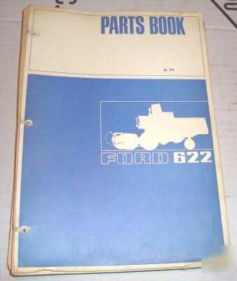 Ford dealers 622 combine parts catalog book manual nh