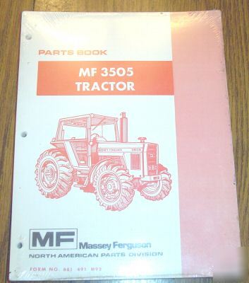 Massey ferguson 3505 tractor parts catalog book mf