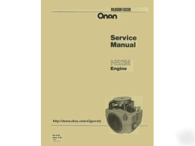 Onan N52M service manual 41 pages 