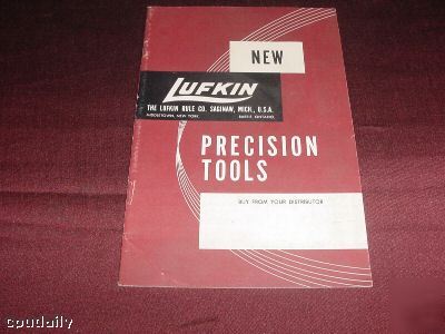Vintage lufkin precision tools saginaw mich book