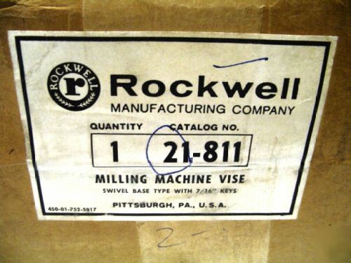 Rockwell / palmgren milling machine vise 