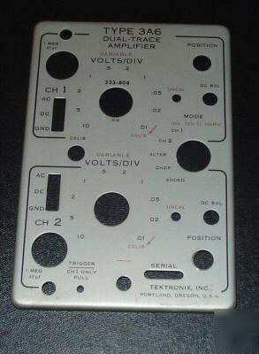 Tektronix front panel plugin type 3A6 restoration