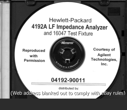 Hp 4192A / 16047 operating & service manuals