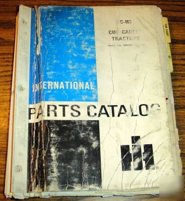 Ih cub cadet & 55 - 85 lawn tractor parts catalog TC113