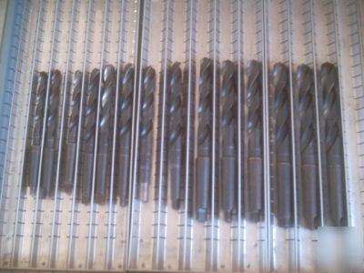 Morse 15 pc. taper shank drill bits 33/64 to 1-3/64 ths