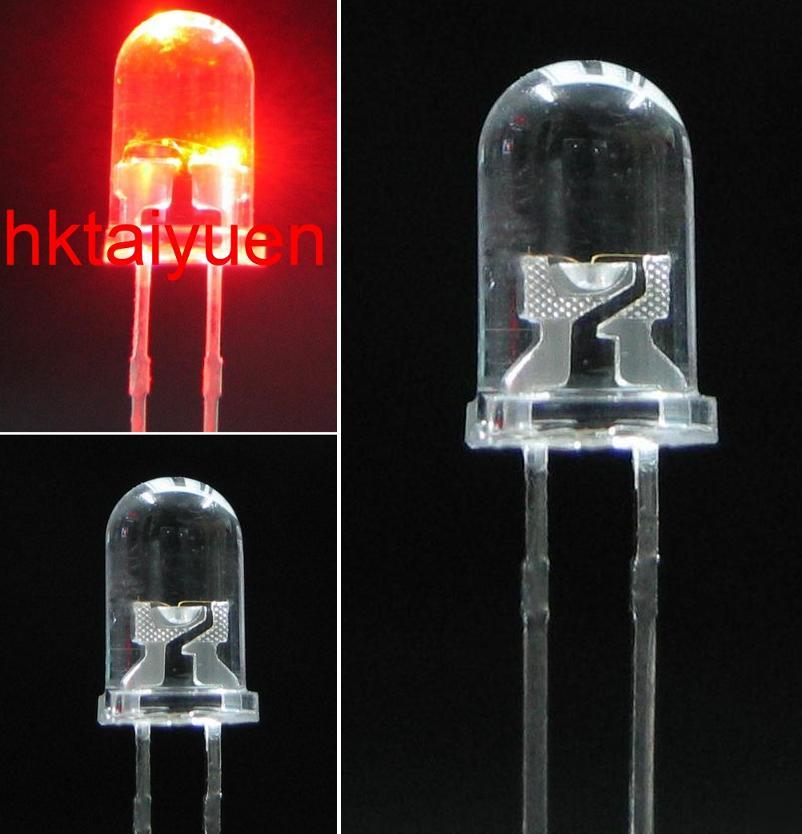 15X red flash 5MM led 5000MCD bulb lamp free resistors