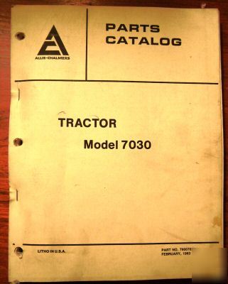 Allis chalmers 7030 tractor parts catalog manual book 