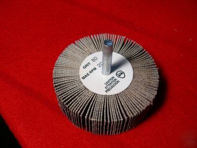 Carborundum flap wheel 3 x 1 x 1/4 80 grit