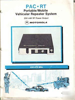 Motorola manual pac rt mobile vehicular repeater system