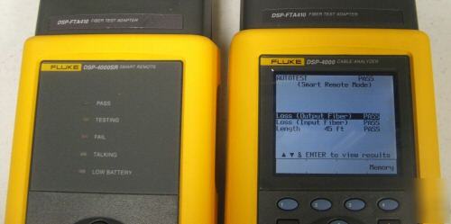 Fluke dsp-4000 FTA410 CAT5E CAT6 fiber certifier dsp