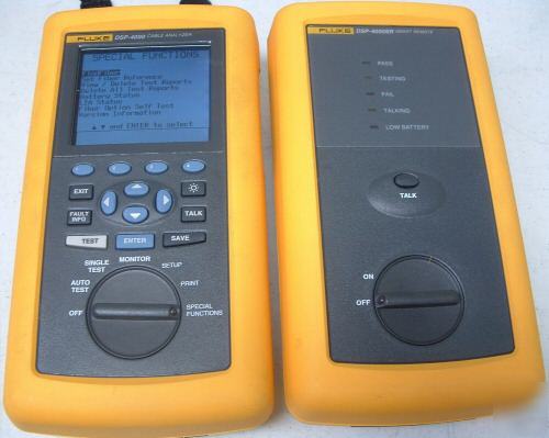 Fluke dsp-4000 FTA410 CAT5E CAT6 fiber certifier dsp