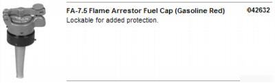 Miller 042632 fa-7.5 flame arrestor fuel cap (gas red)