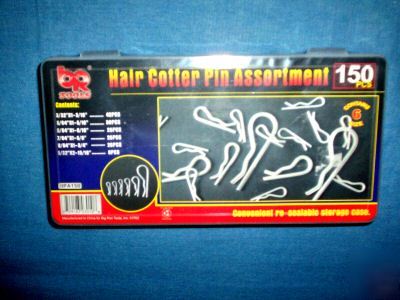 New 150 pc . hair cotter pin assortment set