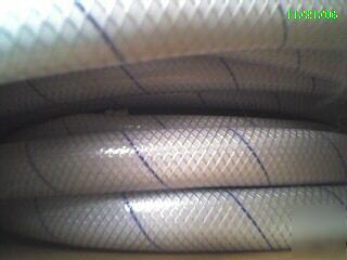 Pvc/fda tubing white w/blue tracer 1/2