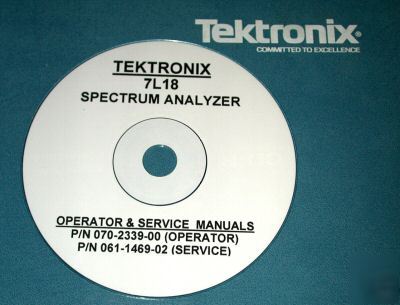 Tektronix 7L18 operator & service manuals 2 volume set