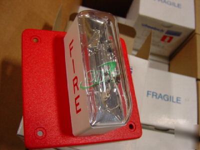 Wheelock inc L53-24-vfr fire alarm strobe red/white