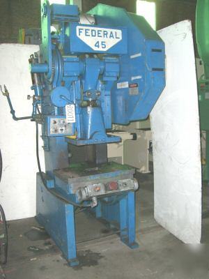 45 ton federal obi press, 3 hp motor drive (20071)