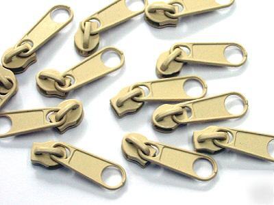 #5 nylon coil zipper sliders long-pull (805) beige 25PC