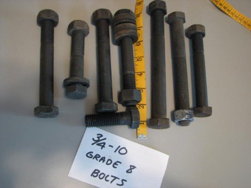 Grade 8 bolts screws lot nut 3/4-10 washers
