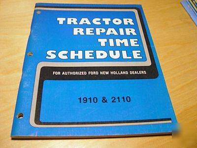 New ford holland 1910 2110 tractor repair time manual