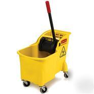 Rubbermaid tandem mop bucket & wringer combo rcp 7380