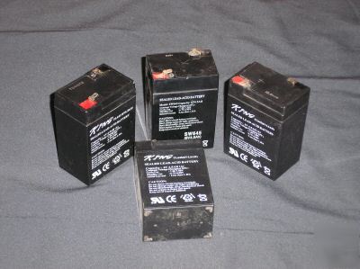 King 6V 4.5AH FL645 battery lot of 4 emergency lights