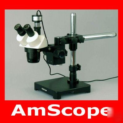 5X-10X-15X-30X coin microscope boom + light + camera