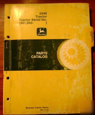 John deere 2440 tractor parts catalog s.n.341000 & up