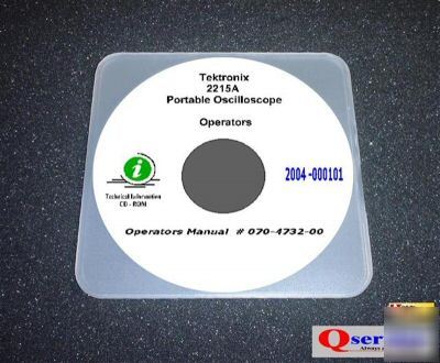 Tektronix tek 2215A oscilloscope operators manual cd